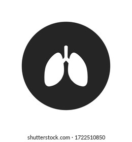 Lungs Icon Vector. Human Organ Sign