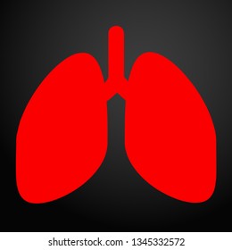 Lungs Icon. Vector Illustration.