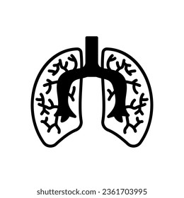 Lungs icon in vector. Illustration
