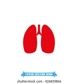 Ilustración vectorial de icono de pulmones