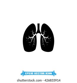 Lungs icon vector illustration