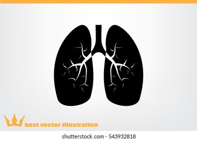 Lungs icon vector illustration.