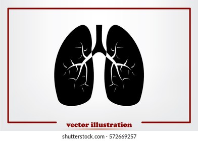 Lungs icon vector illustration.