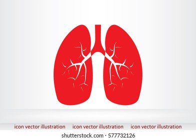 Lungs icon vector illustration.