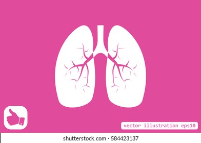 Lungs icon vector illustration.