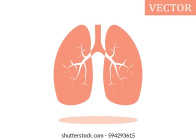 Lungs icon vector illustration.