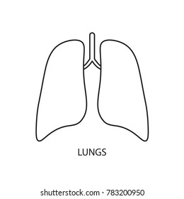 lungs icon- vector illustration