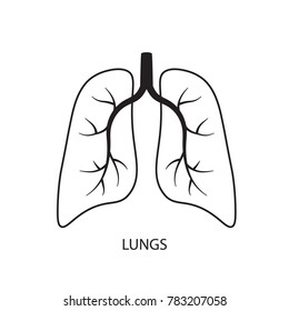 lungs icon- vector illustration