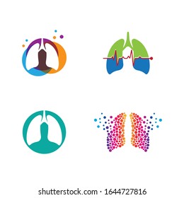 diseño de ilustración vectorial de iconos de pulmones