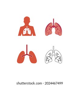 Lungs icon vector illustration design template.Eps 10