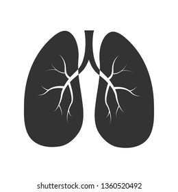 Lungs icon vector illustration eps10, flat design