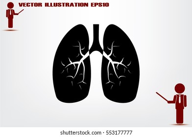 Lungs icon vector illustration eps10.
