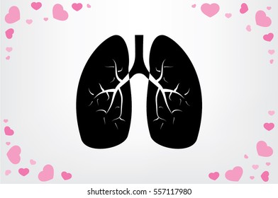 Lungs icon vector illustration eps10.