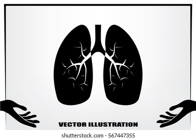 Lungs icon vector illustration eps10.