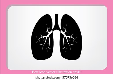Lungs icon vector illustration eps10.