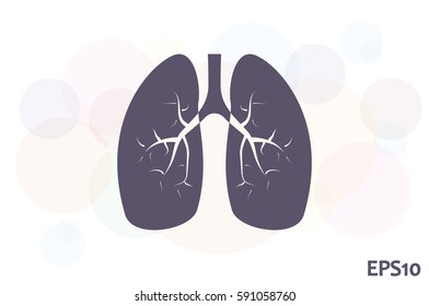 Lungs icon vector illustration eps10.