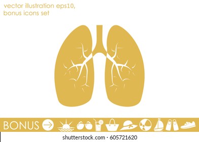 Lungs icon vector illustration eps10.