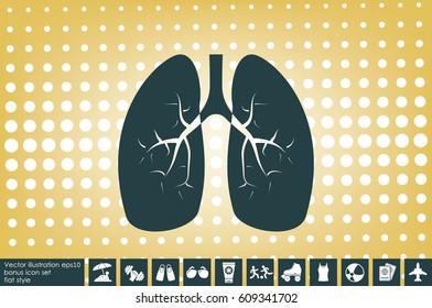 Lungs icon vector illustration eps10.