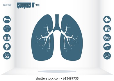 Lungs icon vector illustration eps10.