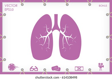 Lungs icon vector illustration eps10.