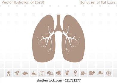 Lungs icon vector illustration eps10.