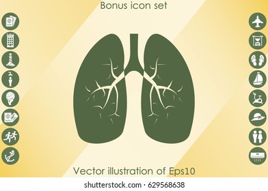 Lungs icon vector illustration eps10.