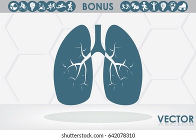 Lungs icon vector illustration eps10.