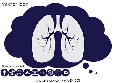 Lungs icon vector illustration eps10.