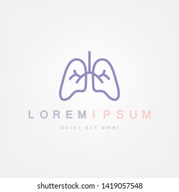 Lungs icon. Vector illustration on white background