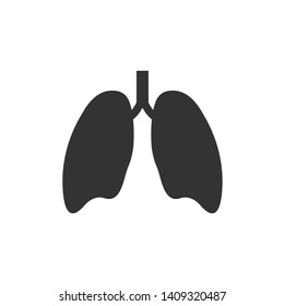 lungs icon. Vector illustration. Organ icon vector