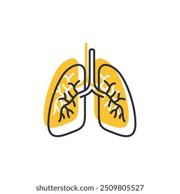 lungs icon vector illustration. lungs symbol isolated on white background