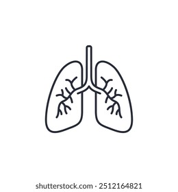 lungs icon vector illustration. lungs symbol isolated on white background