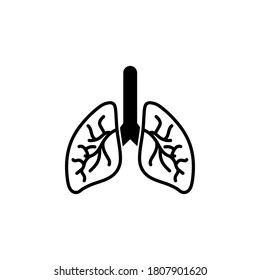 Lungs icon vector illustration. Trendy style isolated vector icon.