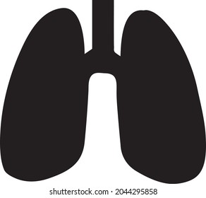 Lungs icon. Vector icon isolated on white background..eps