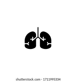 icono de pulmones. vector de pulmones sobre fondo gris