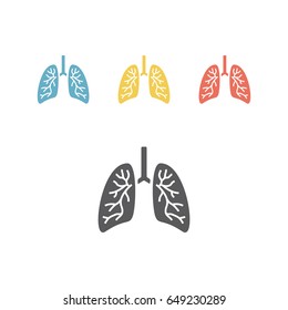 Lungs icon. Vector sign illustration