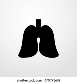 lungs icon. vector sign symbol on white background