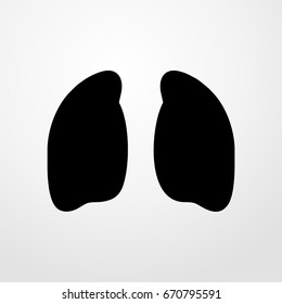 lungs icon. vector sign symbol on white background