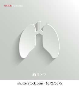 Lungs Icon - Vector Web Illustration, Easy Paste To Any Background