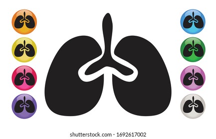 Lungs icon for your design, logo, website. Vector illustration.