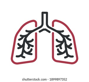 Lungs icon.Lung icon for web and mobile. Health collection.
