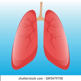 Lungs  icons. Human internal organs design element, logo. Anatomy, medicine concept. Healthcare. Isolated over white background. Vector illustration