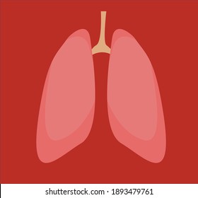 Lungs  icons. Human internal organs design element, logo. Anatomy, medicine concept. Healthcare. Isolated over white background. Vector illustration