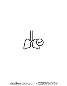 icono de pulmones,icono de mejor línea vector.