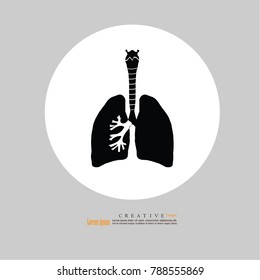 Lungs icon.vector illustration.