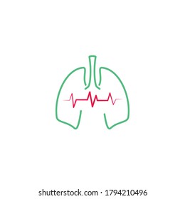 Diseño de plantillas vectoriales de ilustración de pulmones