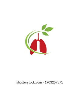Lungs illustration vector template design 