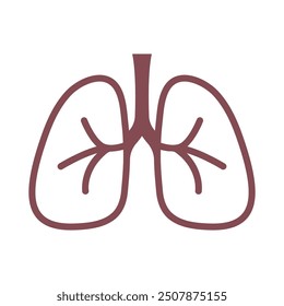 Lungs image icon design template