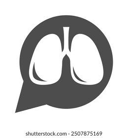 Lungs image icon design template