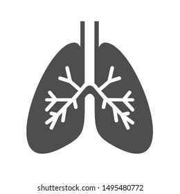 lungs internal organ vector icon isolated on white background. lungs flat icon for web, mobile and user interface design. medical healthcare concept